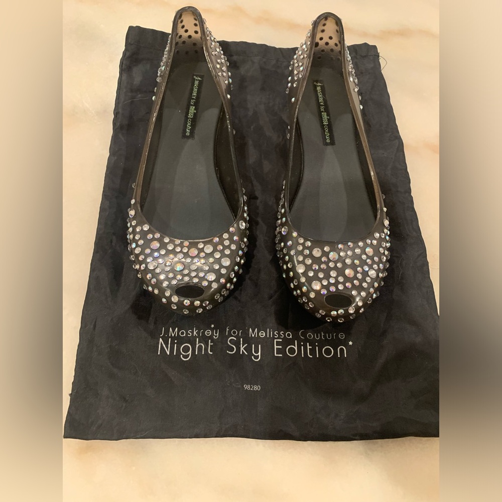 J. Maskrey for Melissa Couture Swarovski Crystal Ballet Flats